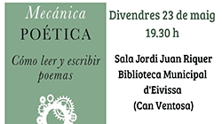 Presentación del libro "Mecánica poética. Cómo leer y escribir poemas"