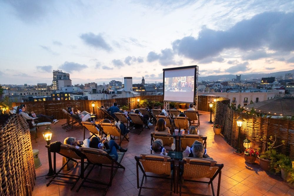 Cine al aire libre en Rooftop Garden