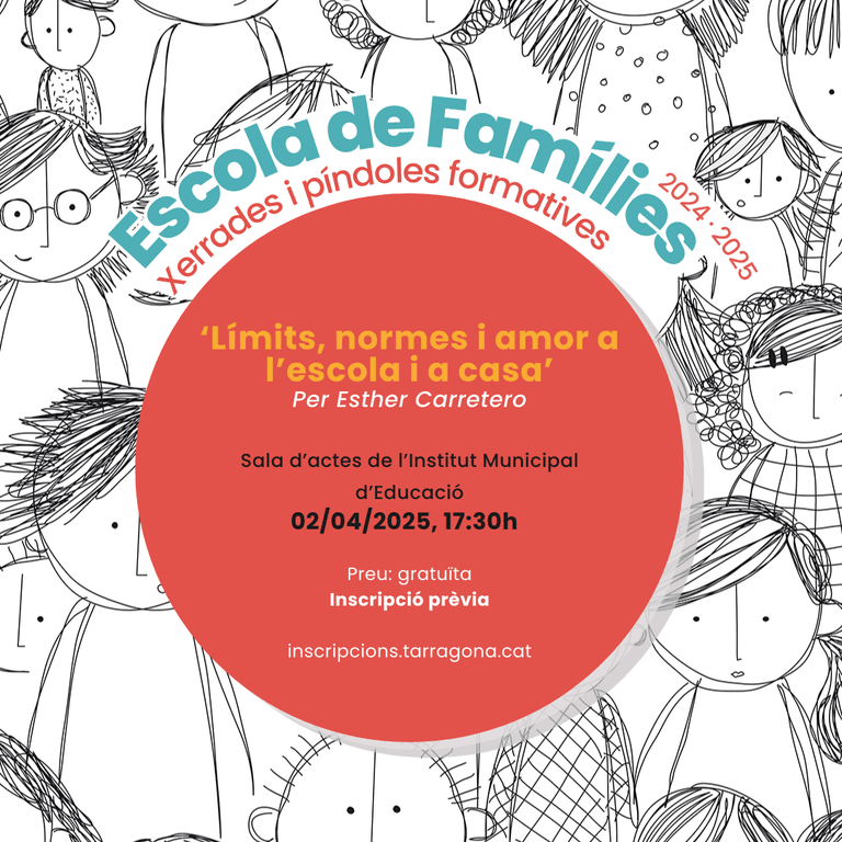 "Límits, normes i amor a l'escola i a casa" a càrrec d'Esther Carretero