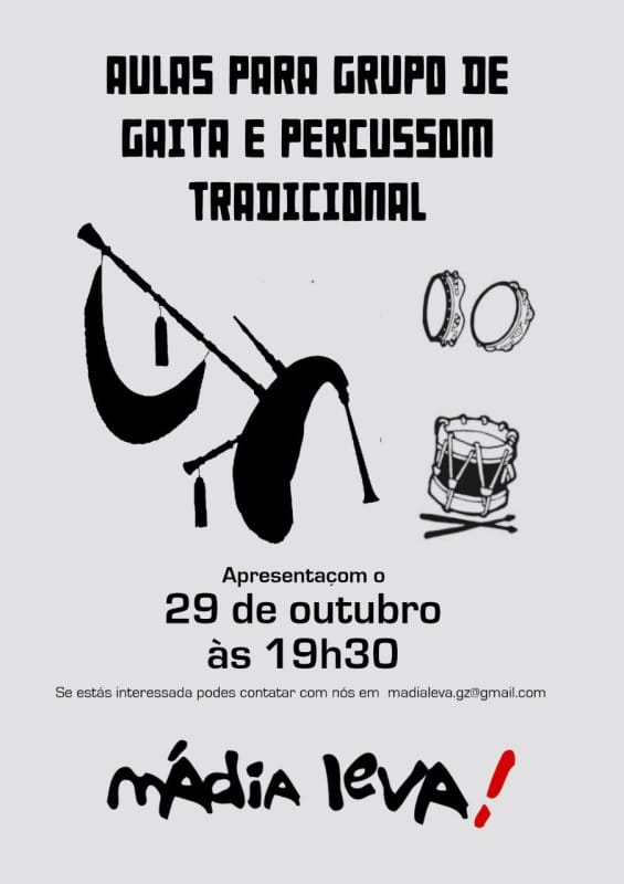 Primeira reuniom para aulas de gaita e percussom tradicional