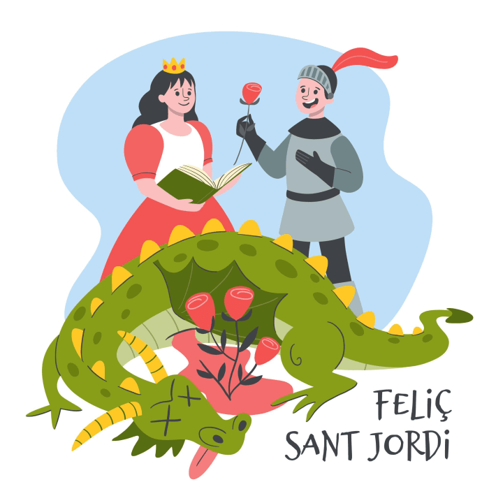 Trobada de cavallers, dracs i princeses