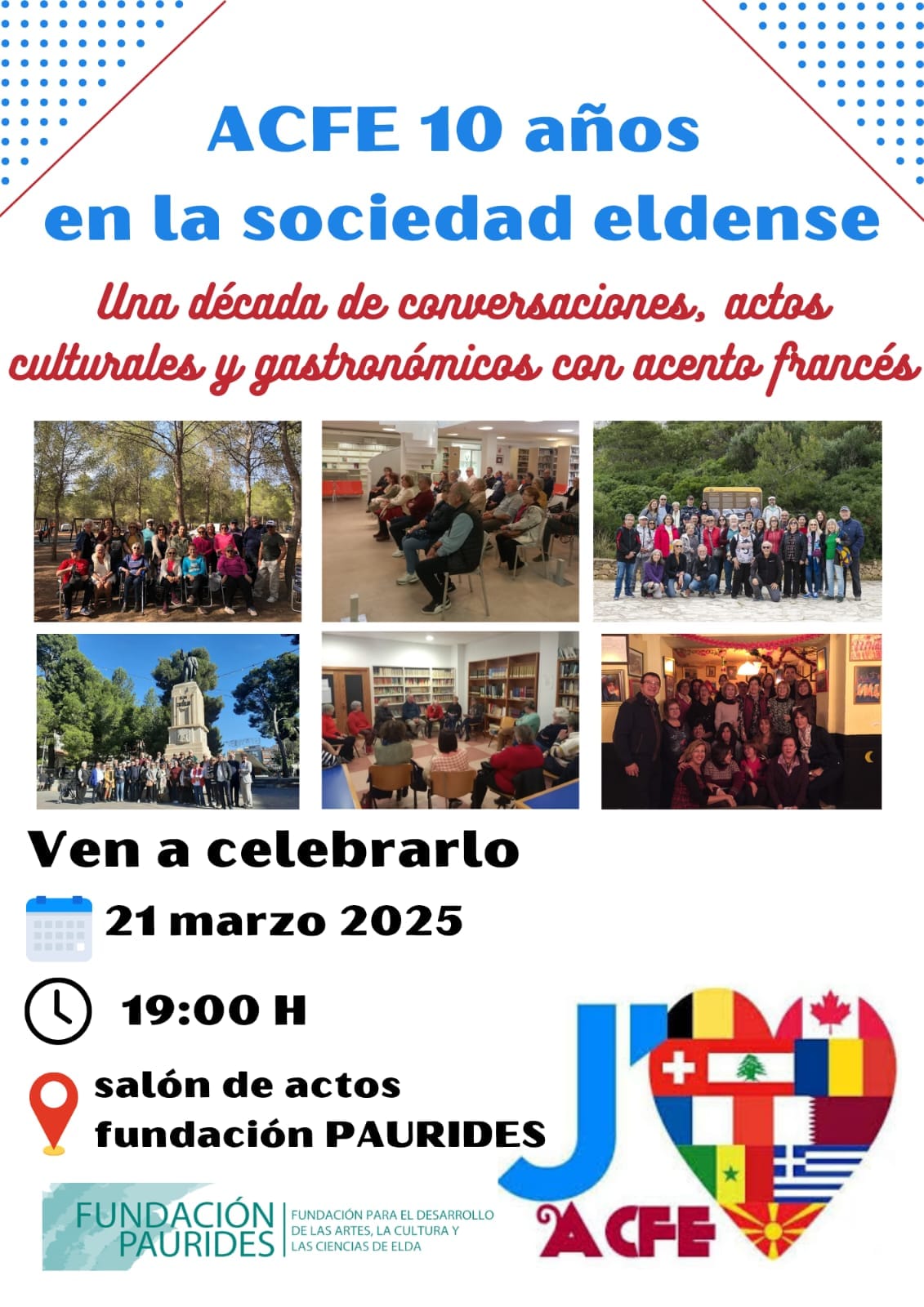 Celebración del 10º Aniversario de la Asociación Cultural Francófona de Elda