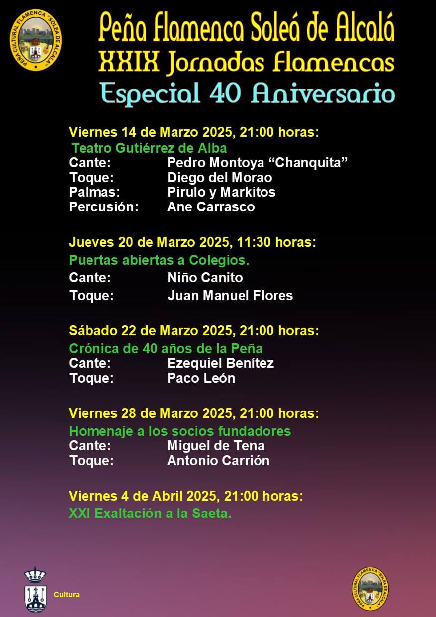XXXIX Jornadas Flamencas: Especial 40 aniversario