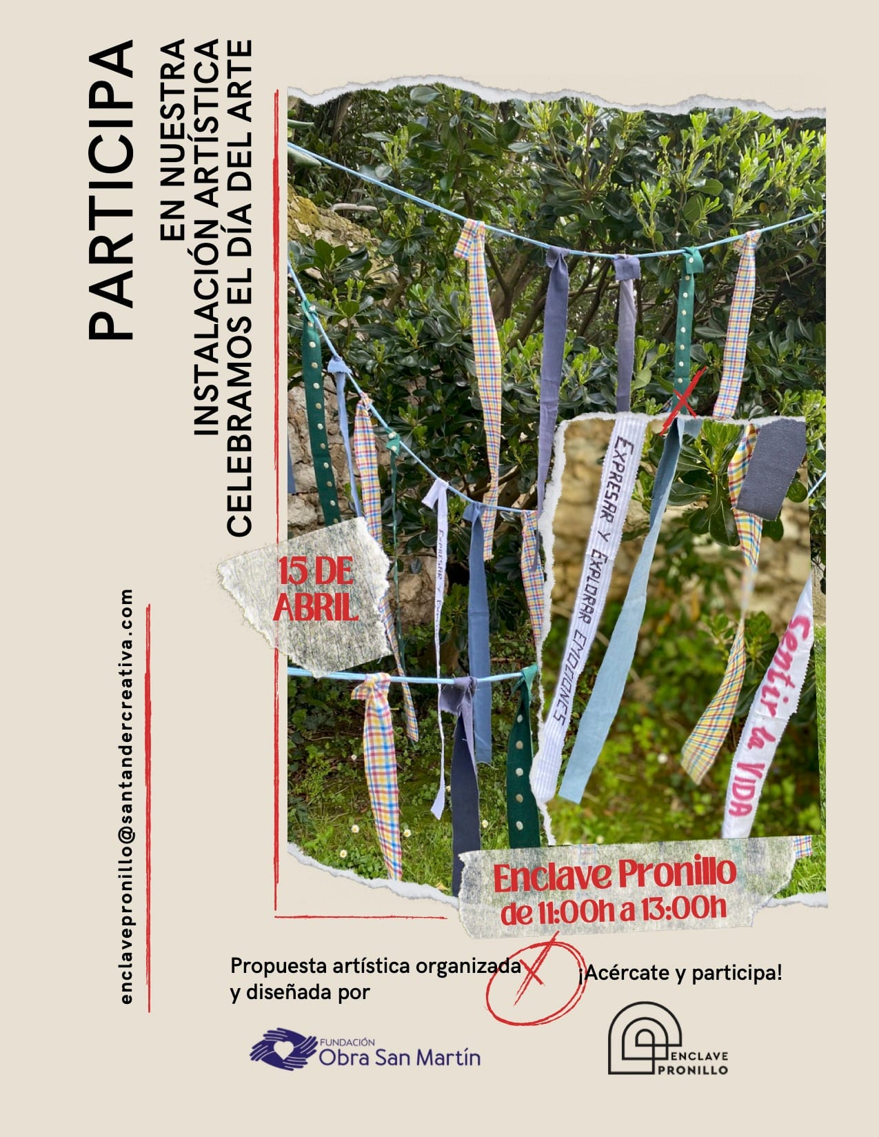 Instalación artística participativa de la Fundación Obra San Martín por el Día del Arte