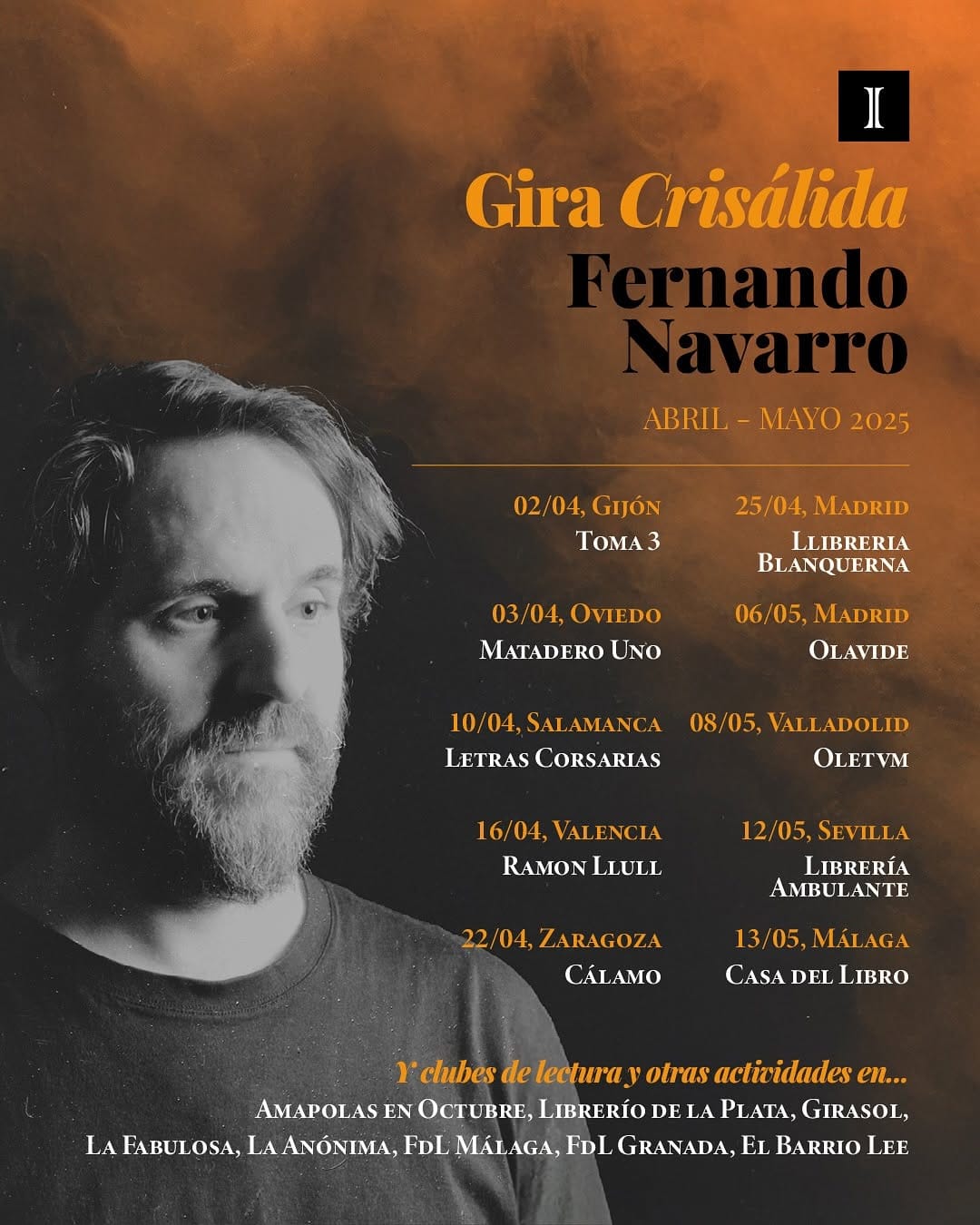 Presentación de libro: «Crisálida» de Fernando Navarro