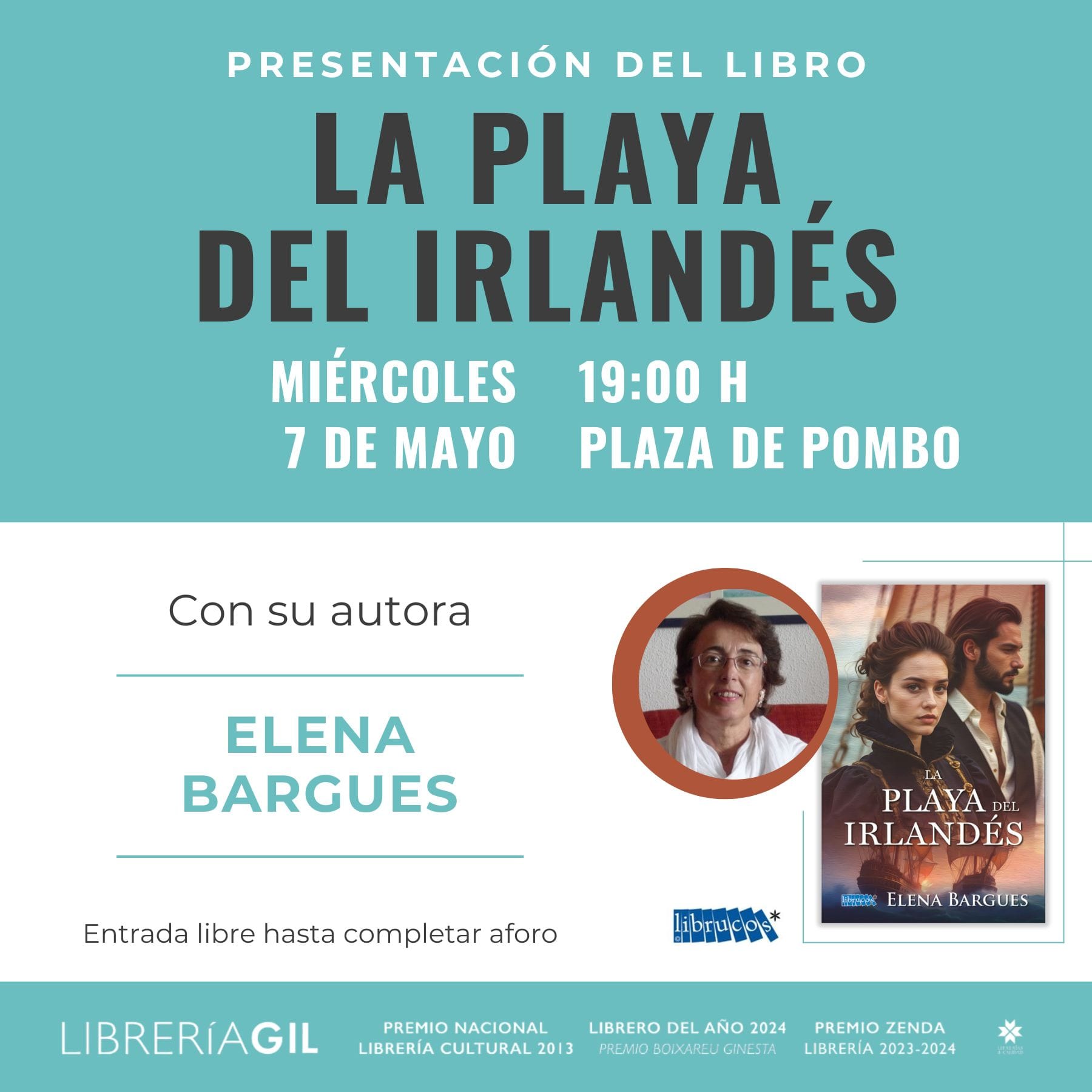 Elena Bargues presenta su novela "La playa del irlandés"