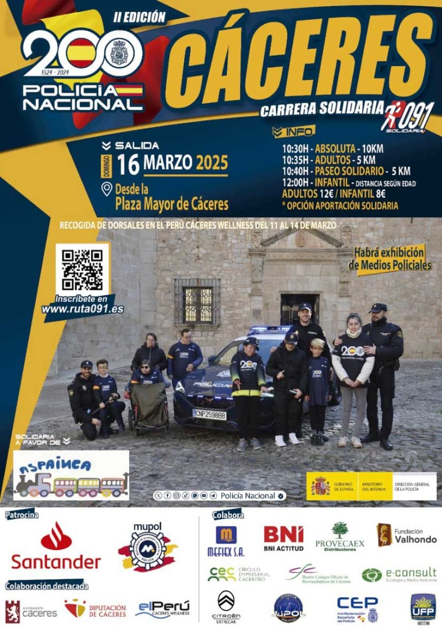 II Carrera Solidaria “Ruta 091” de Cáceres