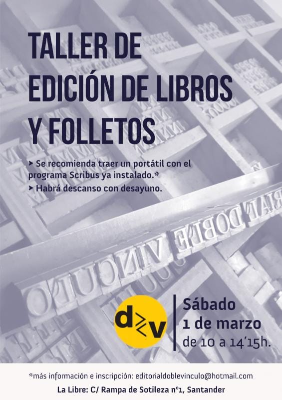 Taller de edición de libros y folletos