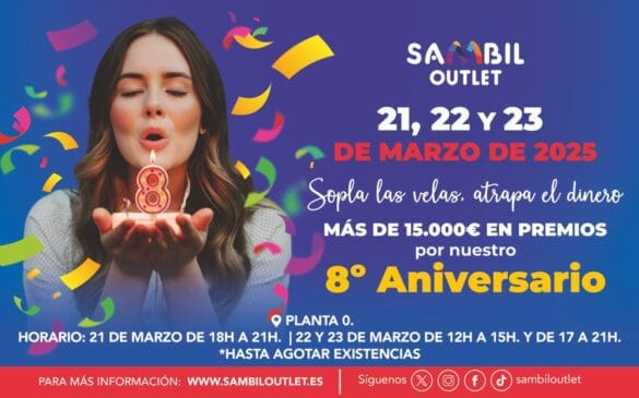 8º Aniversario de Sambil Outlet: ¡Sopla las velas, atrapa el dinero!