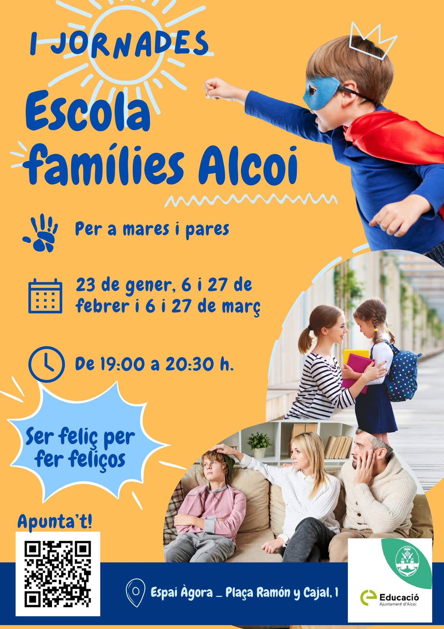 Jornadas Escuela Familias Alcoy: «La higiene mental. Generando hábitos y estrategias para tener una buena salud mental y prevenir patologías»