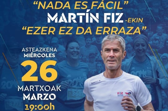 Charla de Martín Fiz sobre el running y la maratón bajo el título “Nada es fácil”