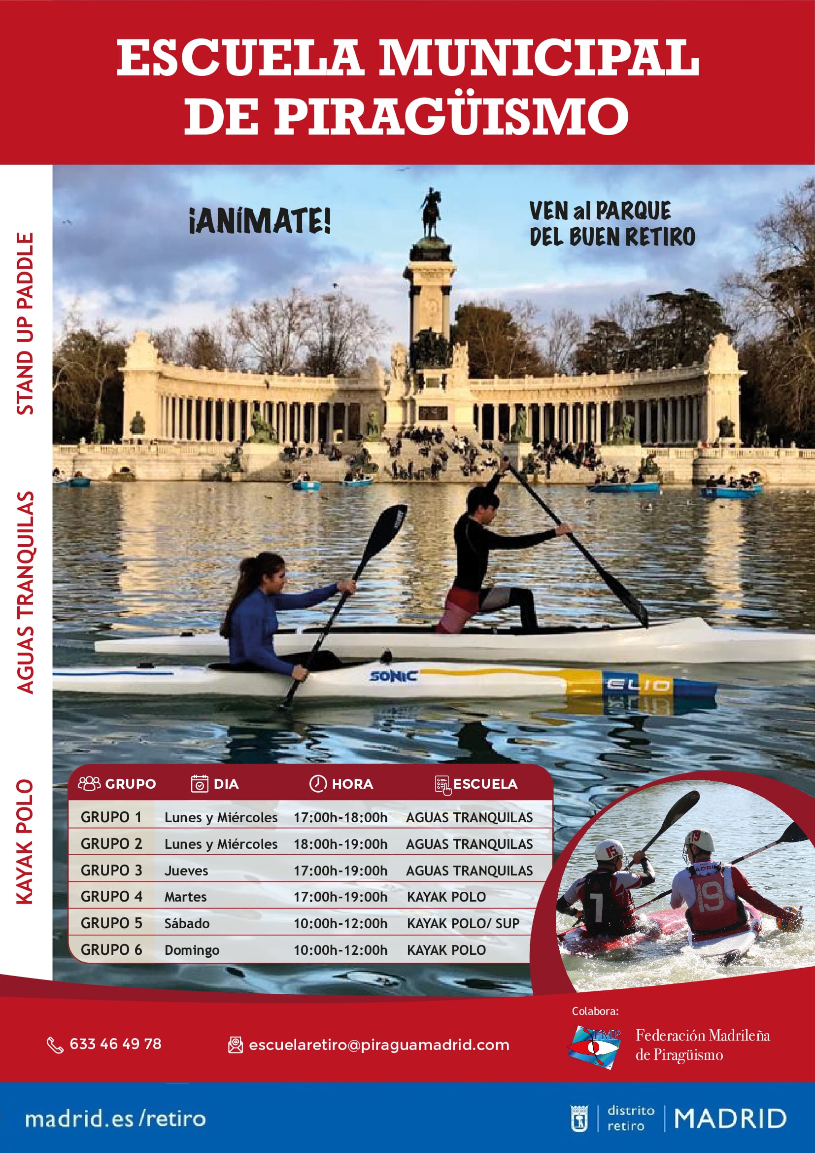 Clases de piragüismo