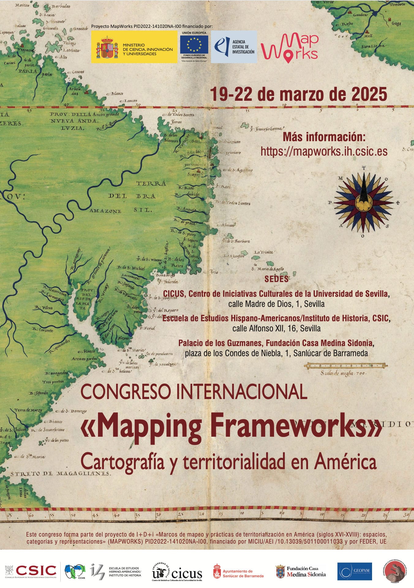 Congreso Internacional «Mapping Frameworks» Cartografía y territorialidad en América
