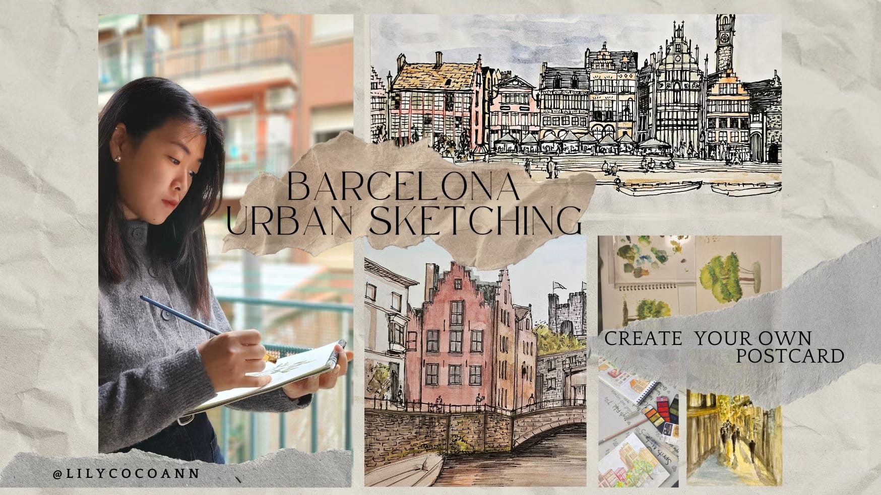 Barcelona Watercolor Sketching: Create Your Own Postcard