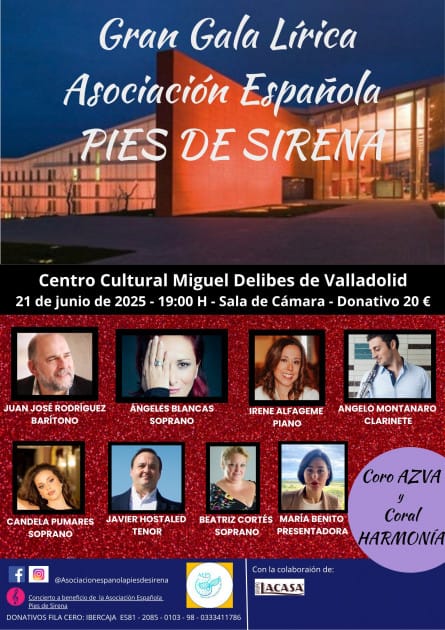 GRAN GALA LIRICA A favor de la Asociación PIES DE SIRENA