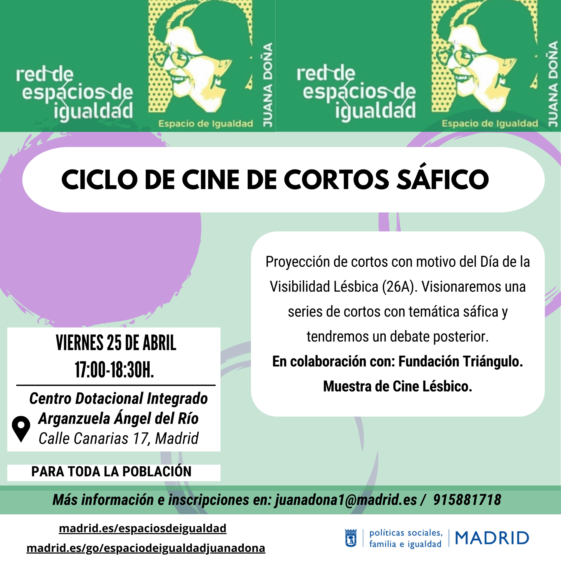 Ciclo de cine de cortos con temática sáfica