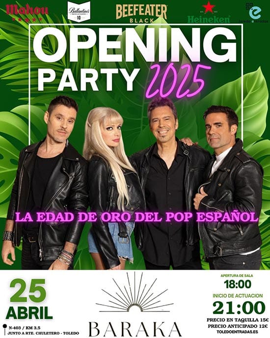 Concierto La Edad de Oro del Pop español + Opening Party