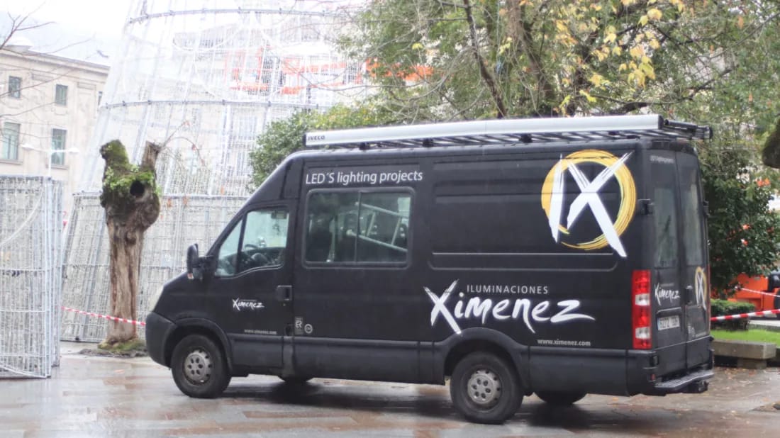 Instalación de las luces de Navidad