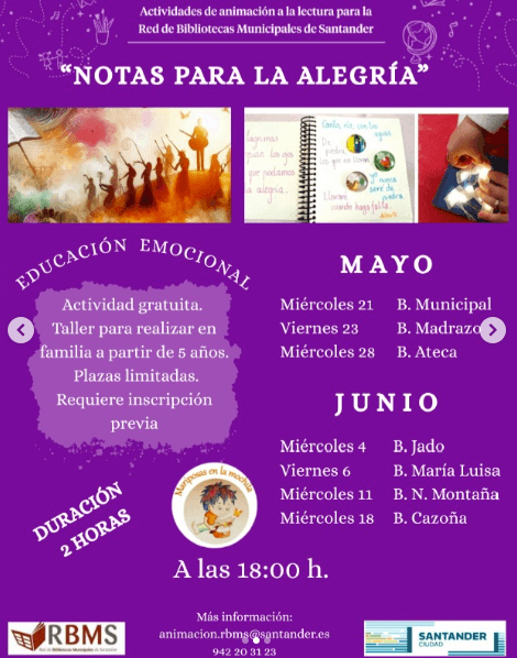Notas para la alegría, taller para familias