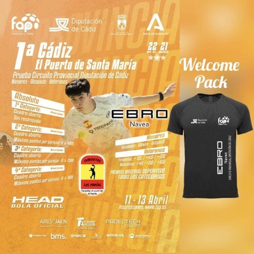 I Prueba del Circuito Diputación de Cádiz de Pádel