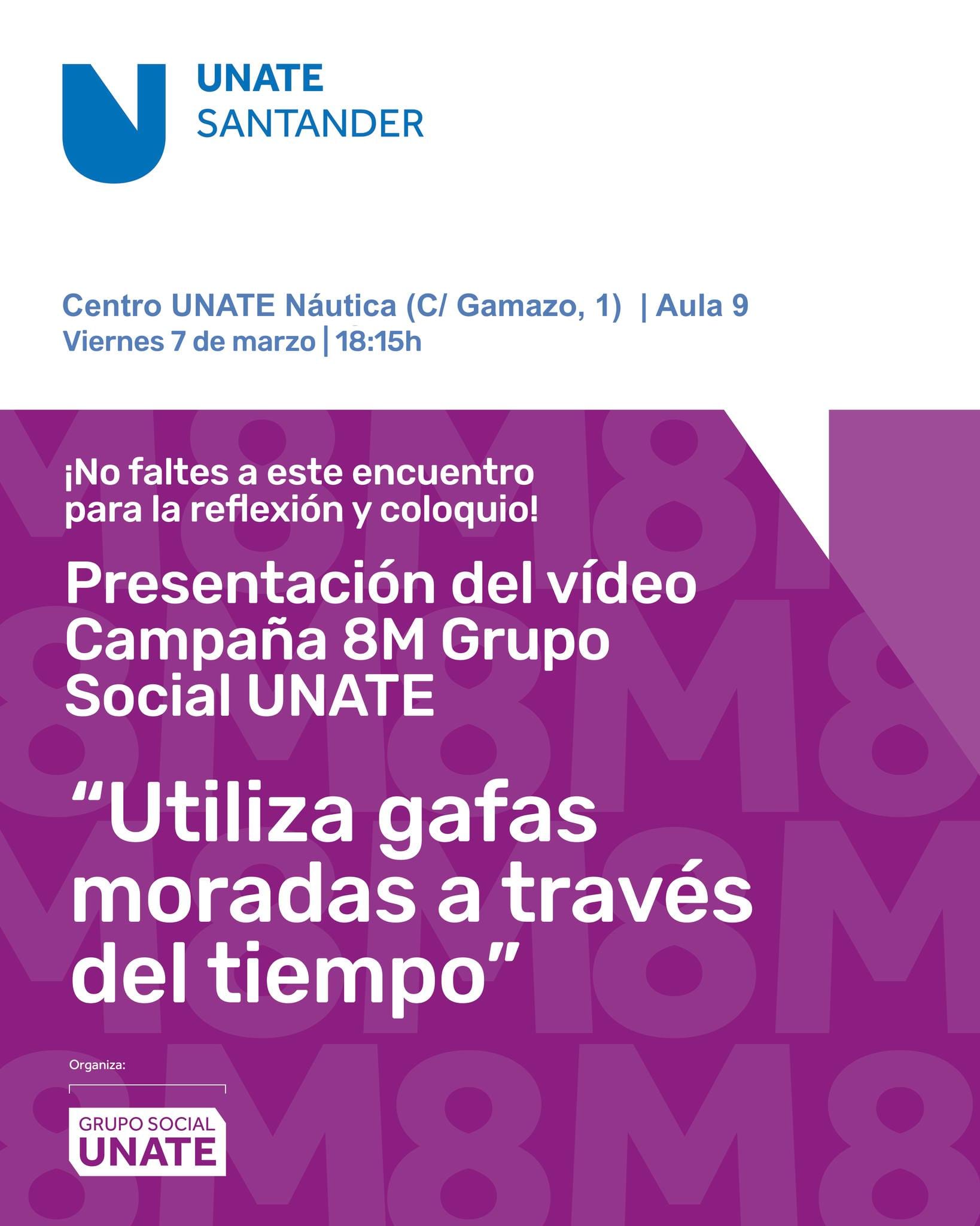 "Utiliza gafas moradas a través del tiempo", presentación del vídeo y coloquio