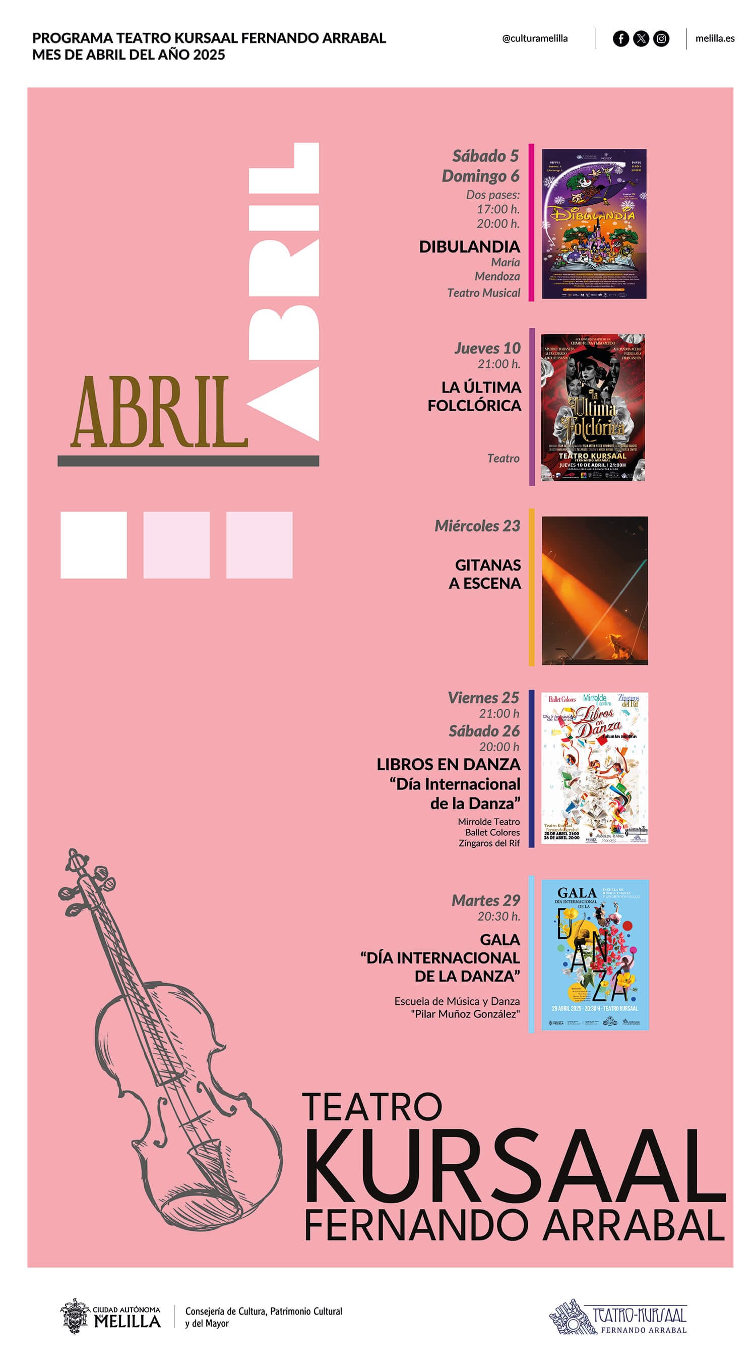 Teatro Kursaal - Programación Abril 2025