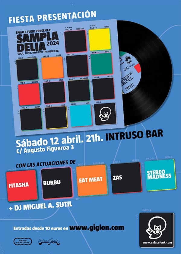 Sampladelia 2024: Fitasha + Burbu + Eat Meat + Zas – Fiesta de presentación