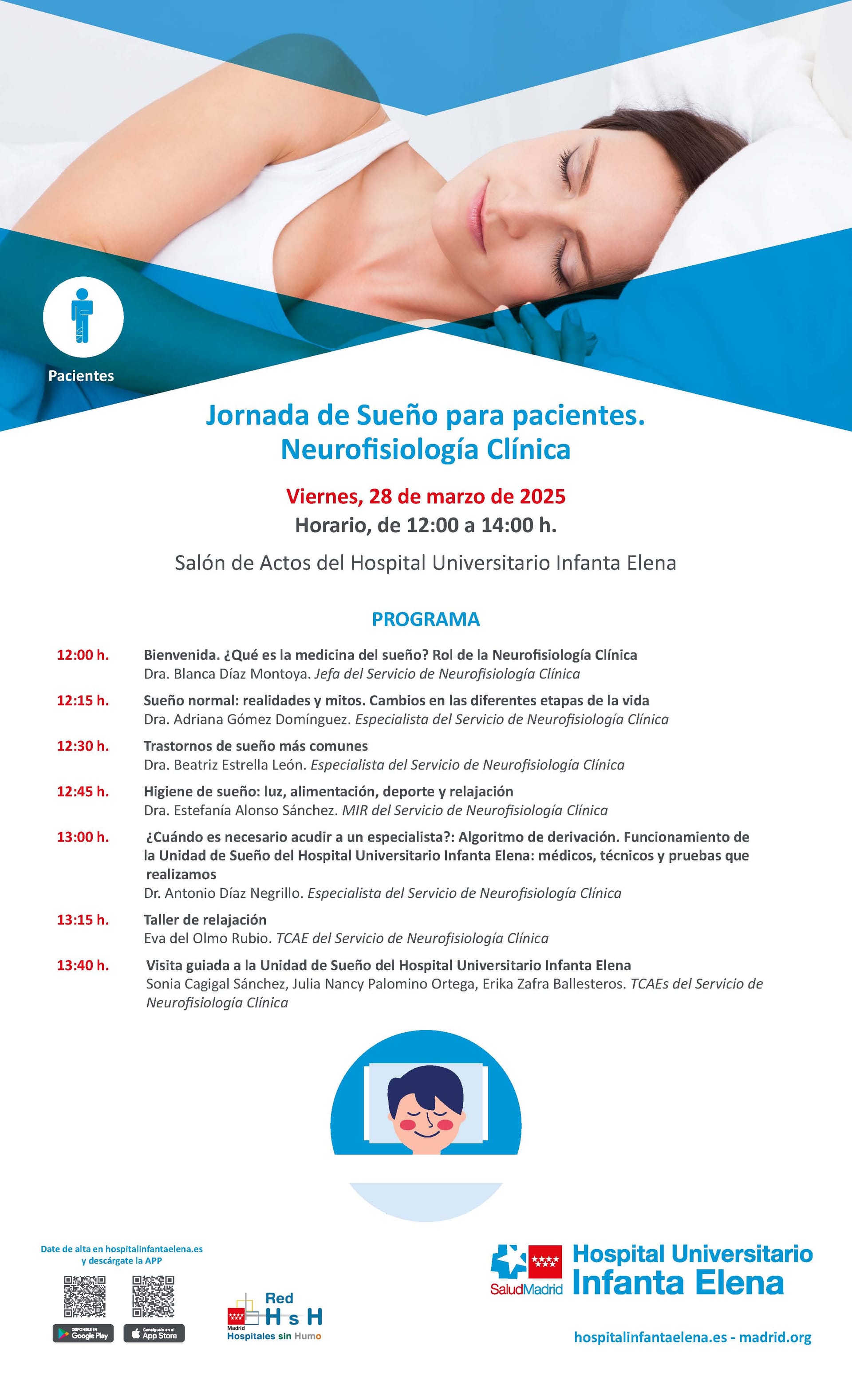 Jornada de Sueño para pacientes. Neurofisiología Clínica