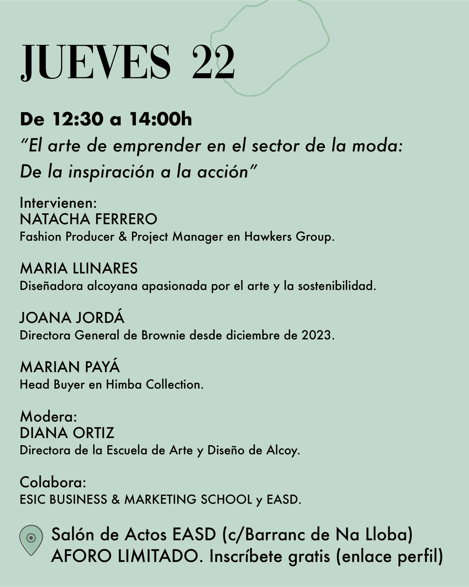Semana de la Moda: Conferencia «El arte de emprender en el sector de la moda: De la inspiración a la acción»