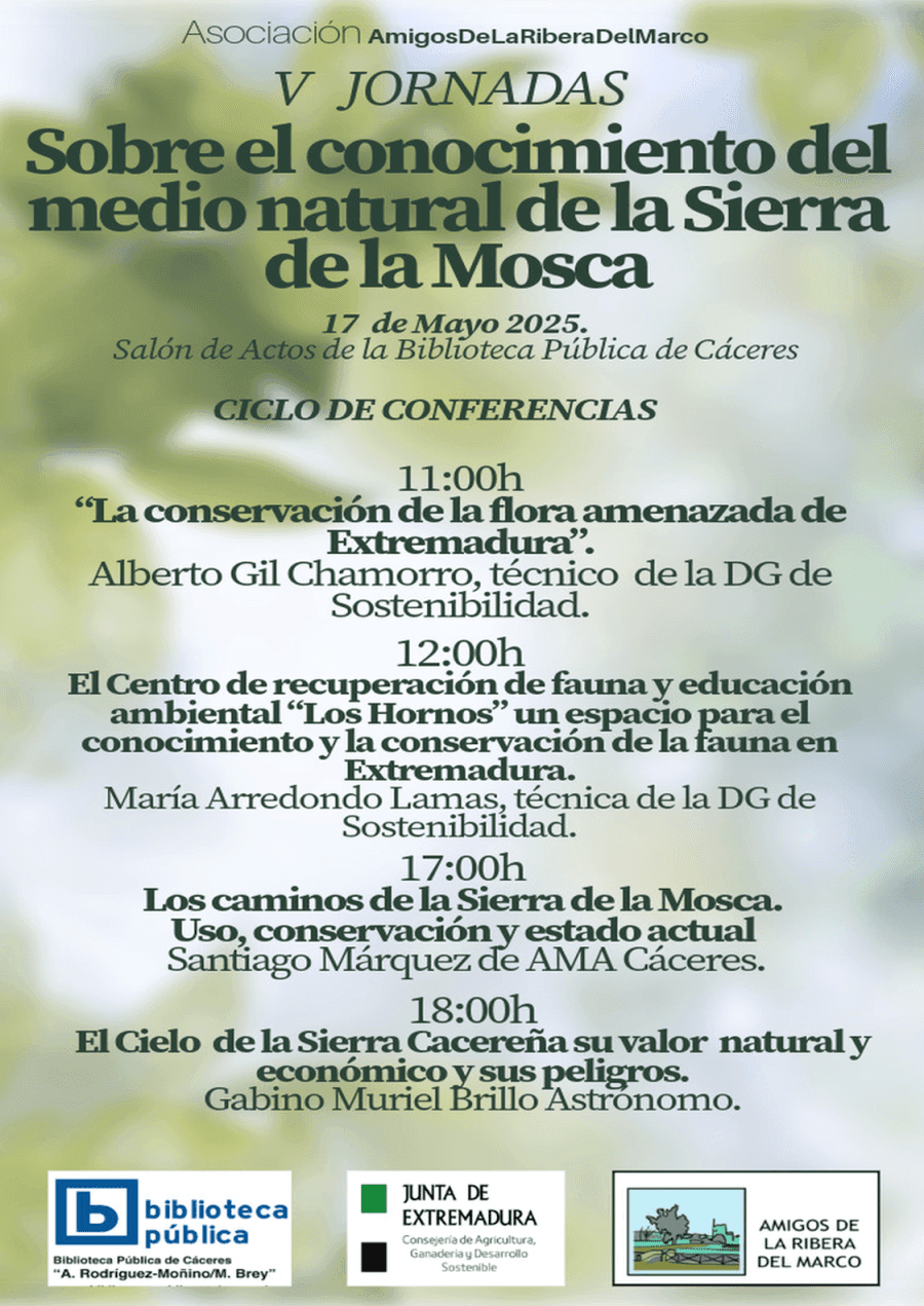 V Jornadas del conocimiento del medio Natural de la Sierra de la Mosca