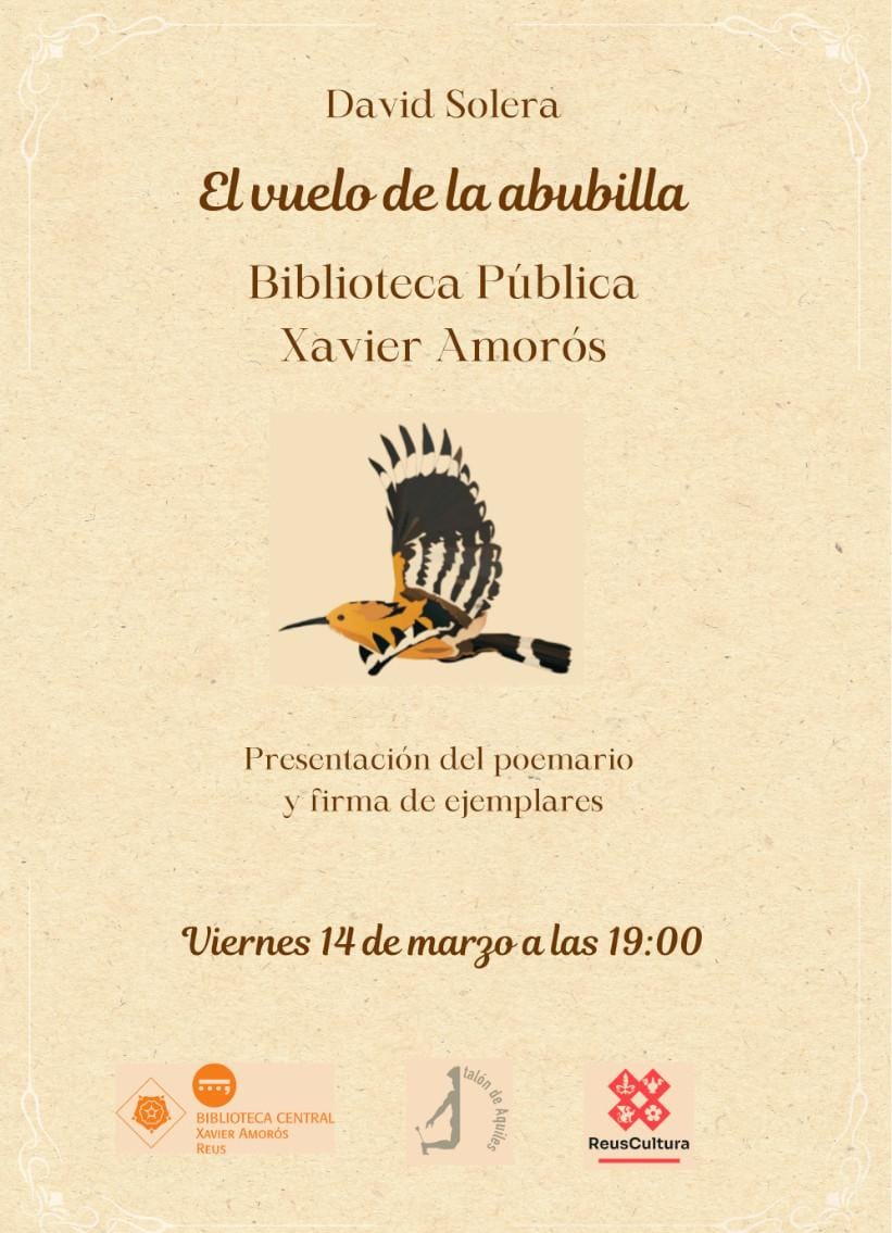 Presentación del poemario El vuelo de la abubilla