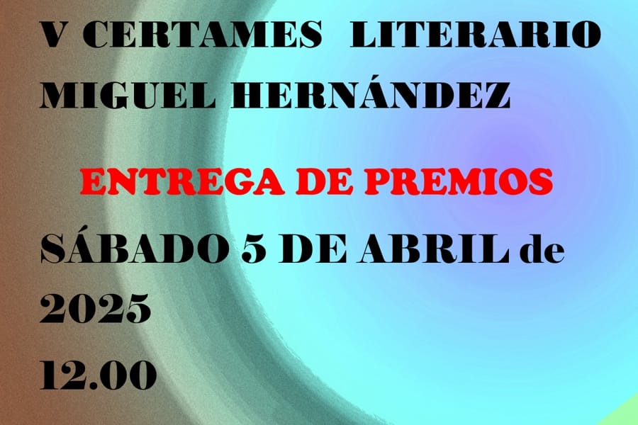 Entrega de premios del 5º Certamen Literario Miguel Hernández