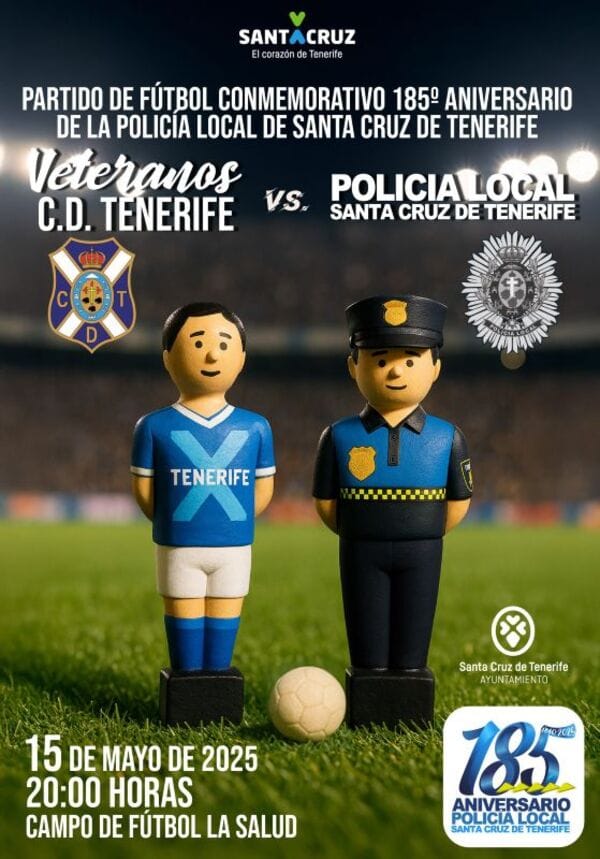 Partido de fútbol entre los veteranos del CD Tenerife y la Policía Local