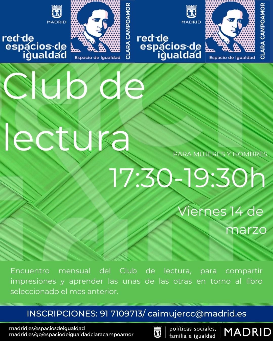 Club de lectura en el Espacio de Igualdad Clara Campoamor