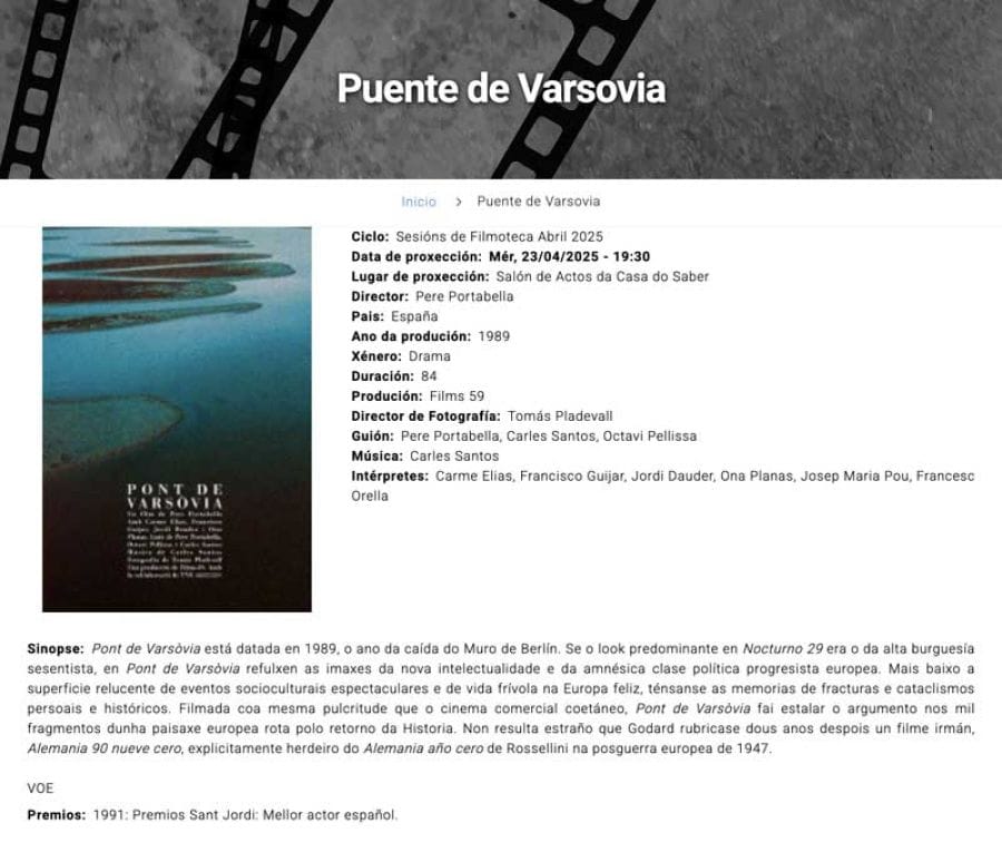 Puente de Varsovia | Pere Portabella