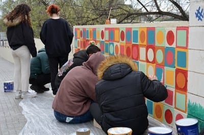Mural en el aparcamiento del Rubí Forma