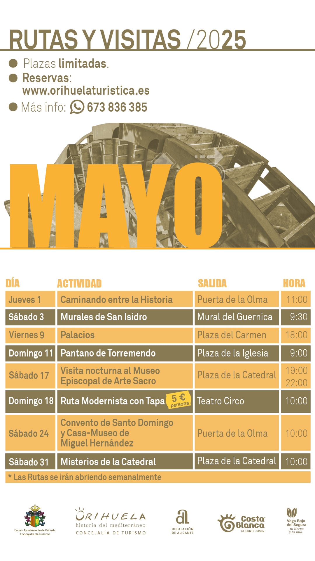 RUTAS TURÍSTICAS MAYO 2025