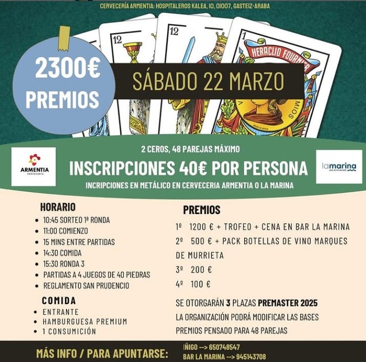 Torneo de mus Envido Gasteiz