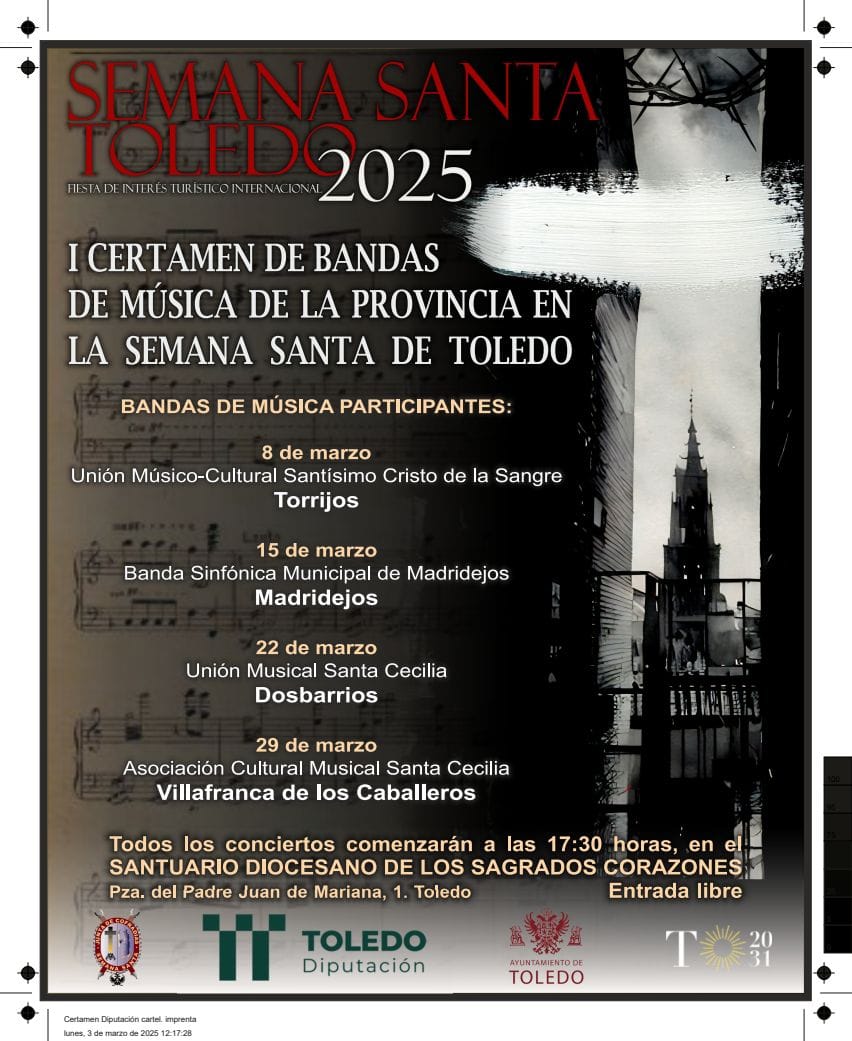 I Certamen de Bandas de Música de la Provincia en la Semana Santa de Toledo