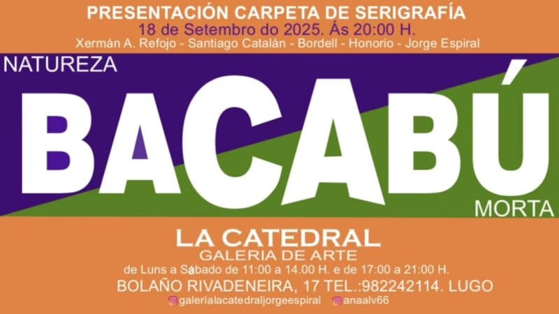 Presentación de la nueva carpeta de serigrafías del grupo Bacabú 'NATUREZA MORTA'