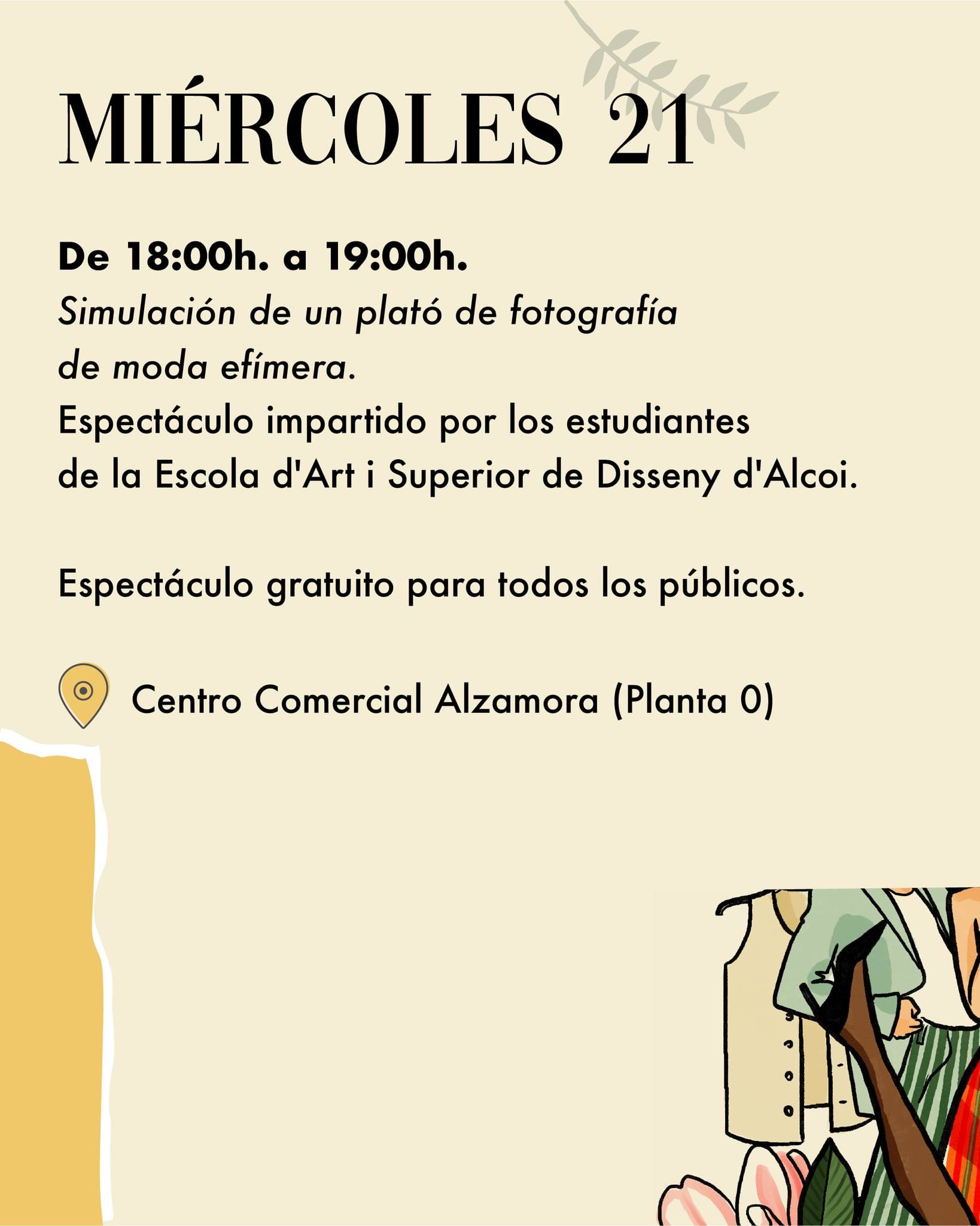 Semana de la Moda: Espectáculo «Simulación de un plató de fotografía de moda efímera»