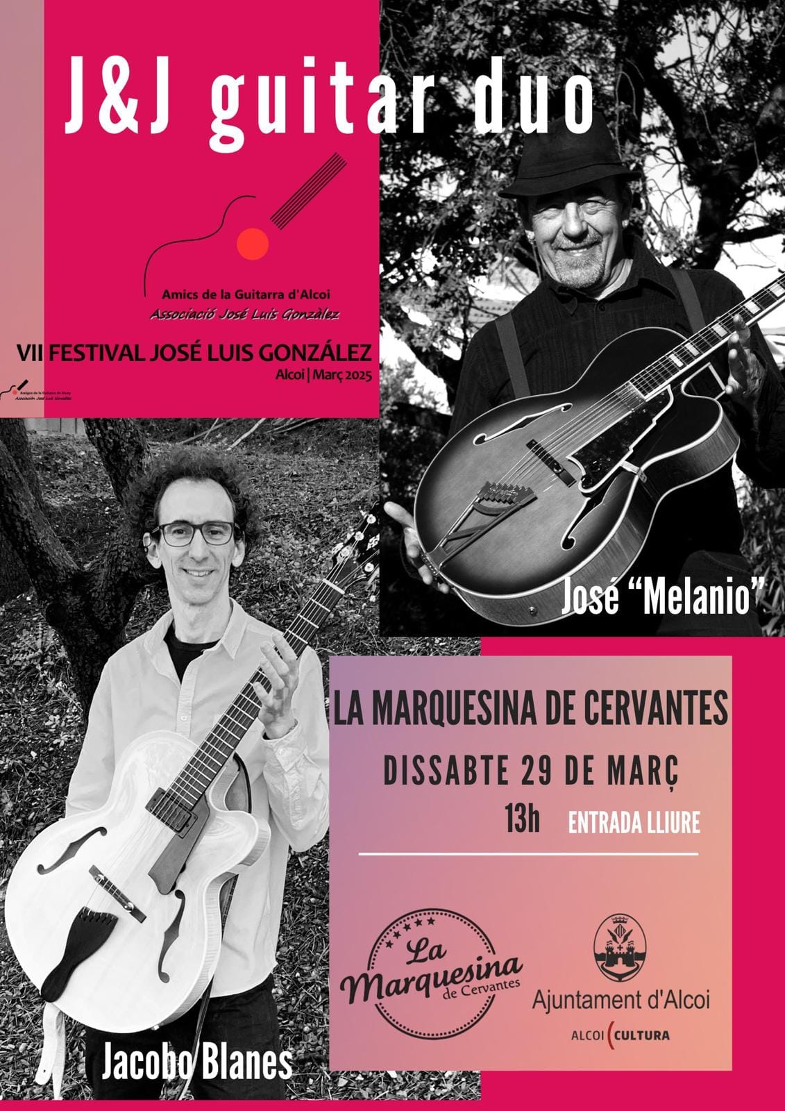Concierto: «J&J guitar duo» José ‘Melanio’ y Jacobo Blanes