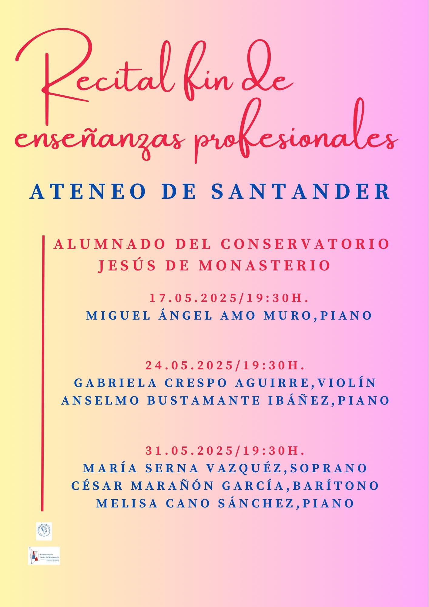 Concierto de alumnos del conservatorio Jesús de Monasterio