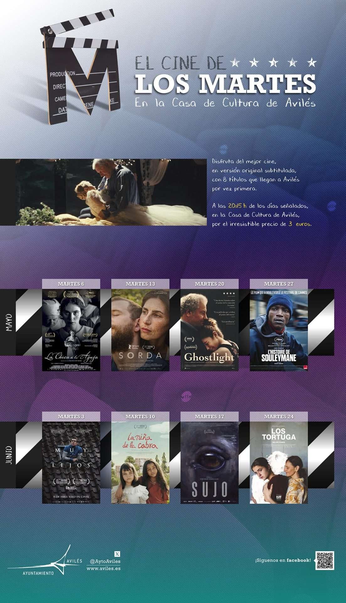 «El Cine de los Martes»: mayo y junio 2025