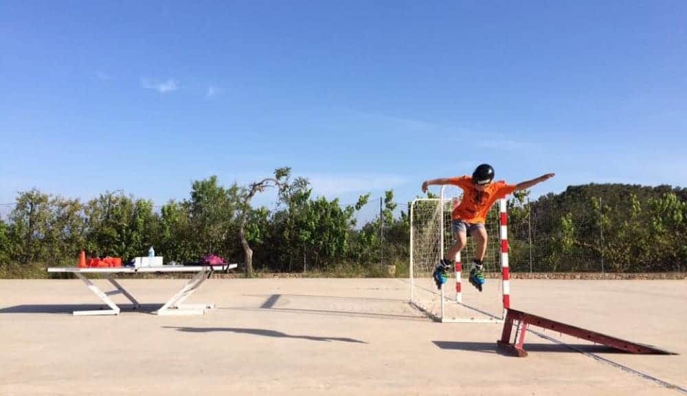 Skating in a Skate Park