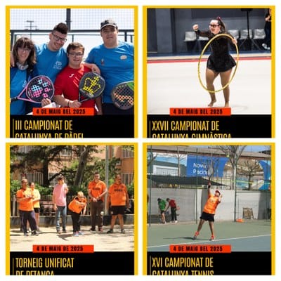 XXVII Campionat de Catalunya de Gimnàstica Artística i Rítmica, XVI de Tennis, III de Pàdel i II Torneig Unificat de Petanca. Federació ACELL. Mataró 2025