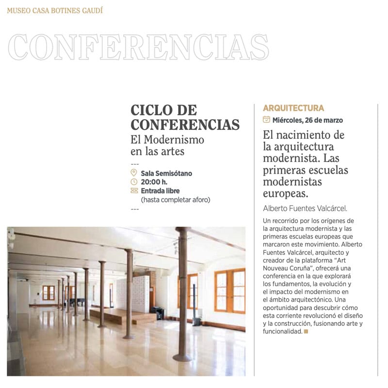 Ciclo de conferencias: El modernismo y las artes