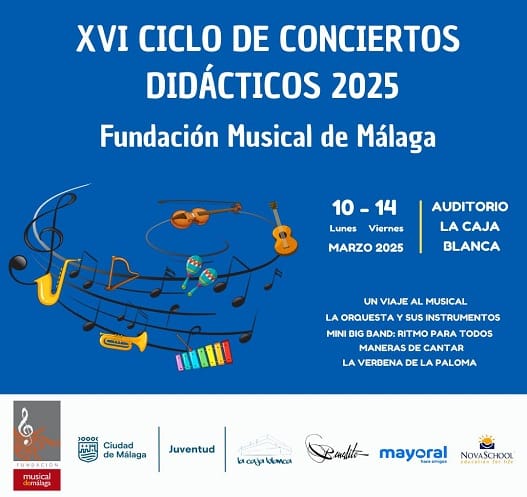 XVI CICLO DE CONCIERTOS DIDÁCTICOS PARA ESCOLARES 2025 "LA VERBENA DE LA PALOMA"