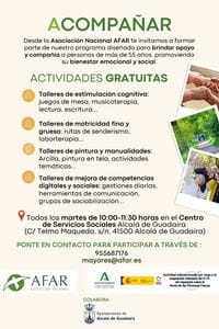 Programa `Acompañar´ con talleres para mayores