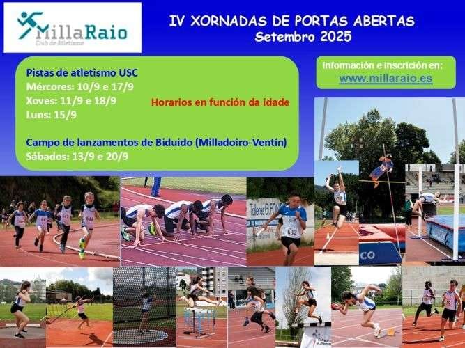 Xornadas de portas abertas Atletismo MillaRaio